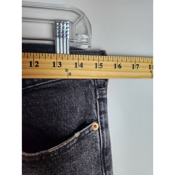 Levis Wedgie Straight womens 30 button fly black/gray classic premium denim - Picture 8 of 10